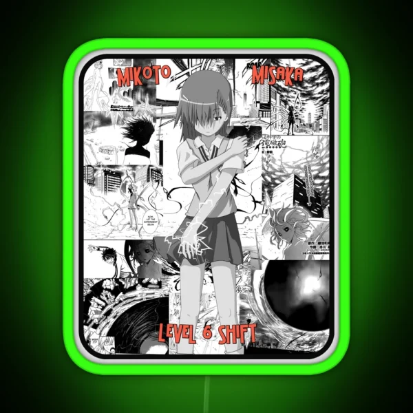 Level 6 Mikoto Misaka RGB Neon Sign