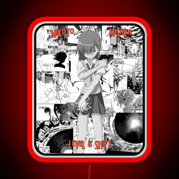 Level 6 Mikoto Misaka RGB Neon Sign