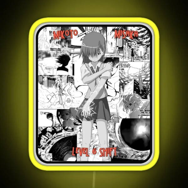 Level 6 Mikoto Misaka RGB Neon Sign