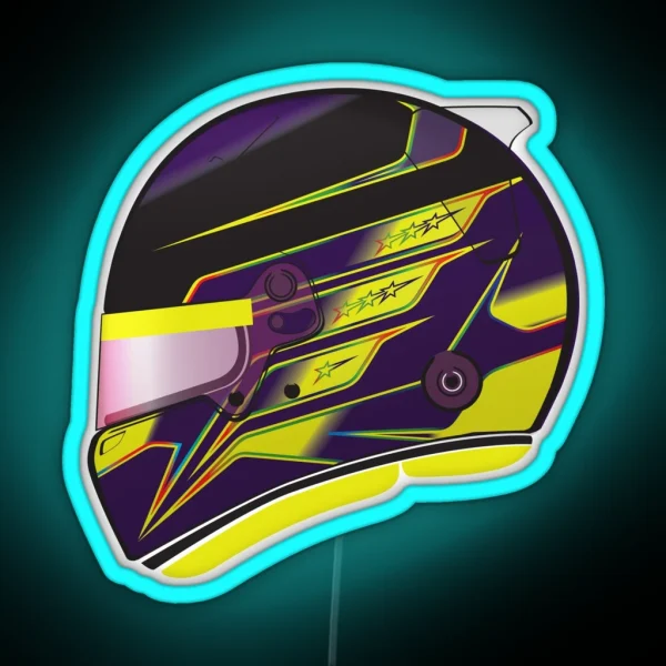 Lewis Hamilton 2024 Helmet RGB Neon Sign