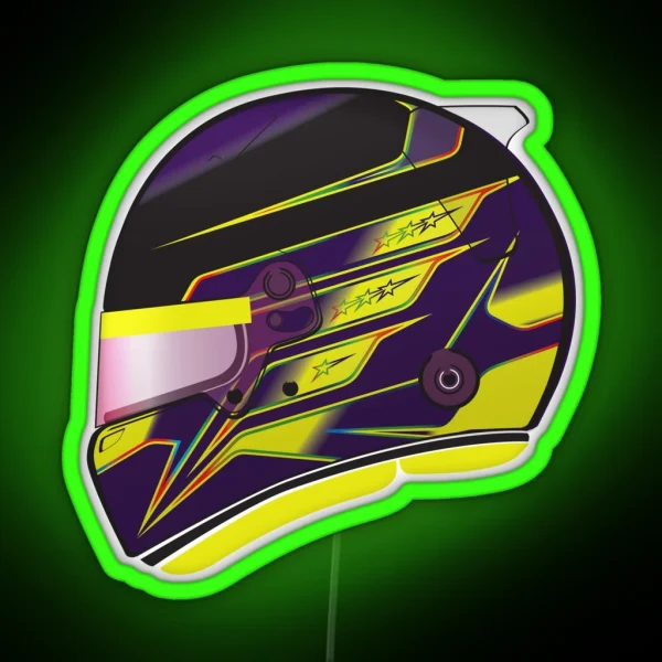 Lewis Hamilton 2024 Helmet RGB Neon Sign