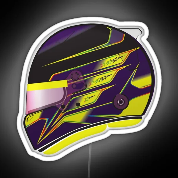 Lewis Hamilton 2024 Helmet RGB Neon Sign