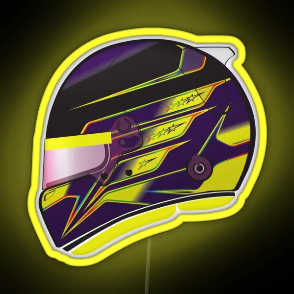 Lewis Hamilton 2024 Helmet RGB Neon Sign