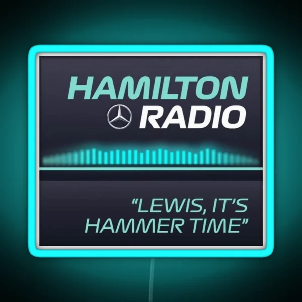 Lewis Hamilton Radio GP F1 RGB Neon Sign