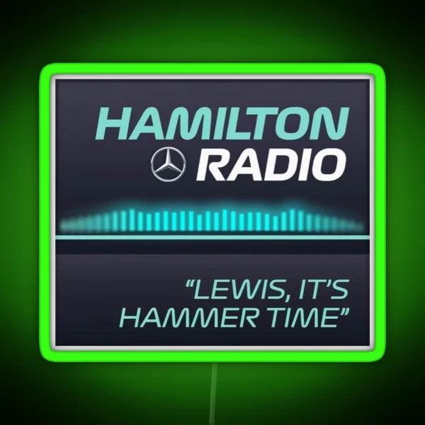 Lewis Hamilton Radio GP F1 RGB Neon Sign