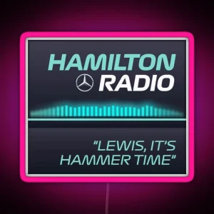 Lewis Hamilton Radio GP F1 RGB Neon Sign