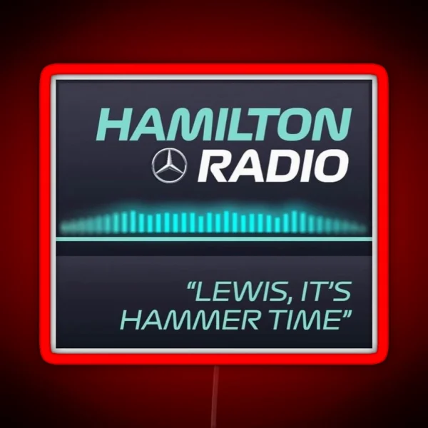 Lewis Hamilton Radio GP F1 RGB Neon Sign