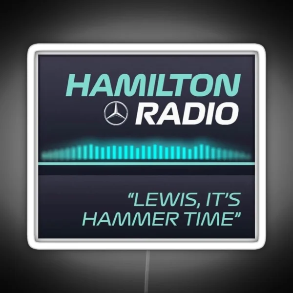 Lewis Hamilton Radio GP F1 RGB Neon Sign