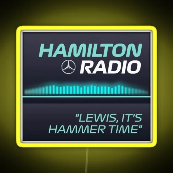 Lewis Hamilton Radio GP F1 RGB Neon Sign