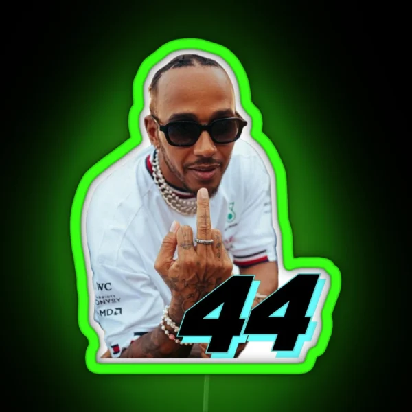 Lewis Hamilton RGB Neon Sign