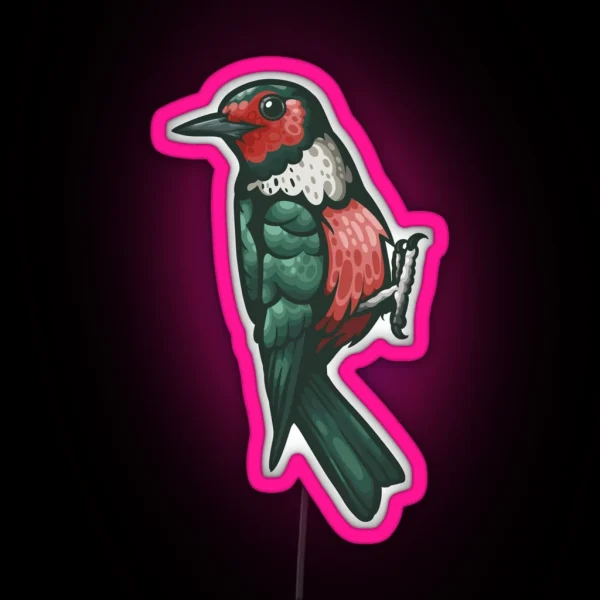 Lewis Woodpecker RGB Neon Sign
