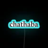 liar female neon sign rgb blue