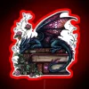 dragons reading fantasy neon rgb red sign
