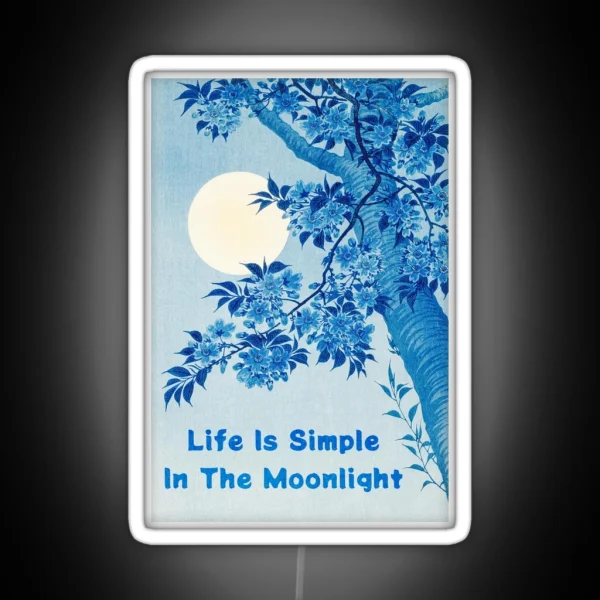 Life Is Simple In The Moonlight Strokes RGB Neon Sign
