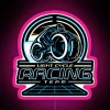 Light cycle racing LED RGB neon sign with pink design.