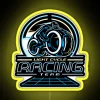 alt text: "vibrant rgb neon sign featuring a yellow light cycle racing design