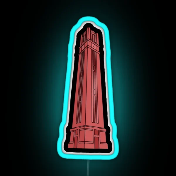 Light It Red NC State Memorial Belltower RGB Neon Sign