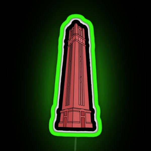 Light It Red NC State Memorial Belltower RGB Neon Sign
