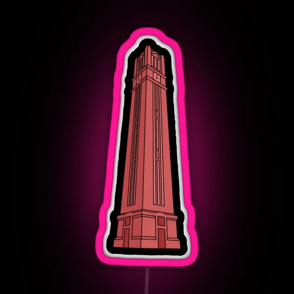 Light It Red NC State Memorial Belltower RGB Neon Sign