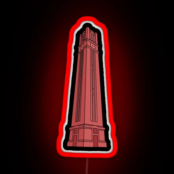 Light It Red NC State Memorial Belltower RGB Neon Sign