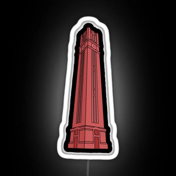 Light It Red NC State Memorial Belltower RGB Neon Sign