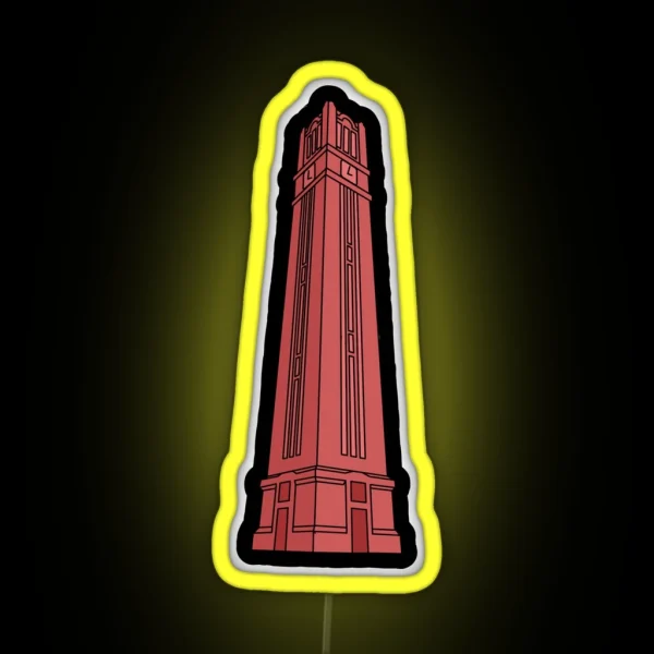 Light It Red NC State Memorial Belltower RGB Neon Sign