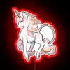 rgb unicorn neon sign red