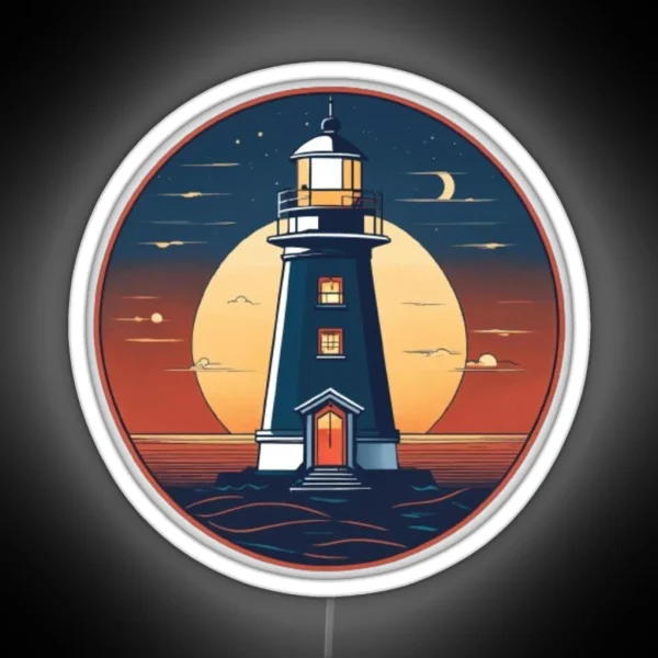 Lighthouse Retro Night Ligh RGB Neon Sign