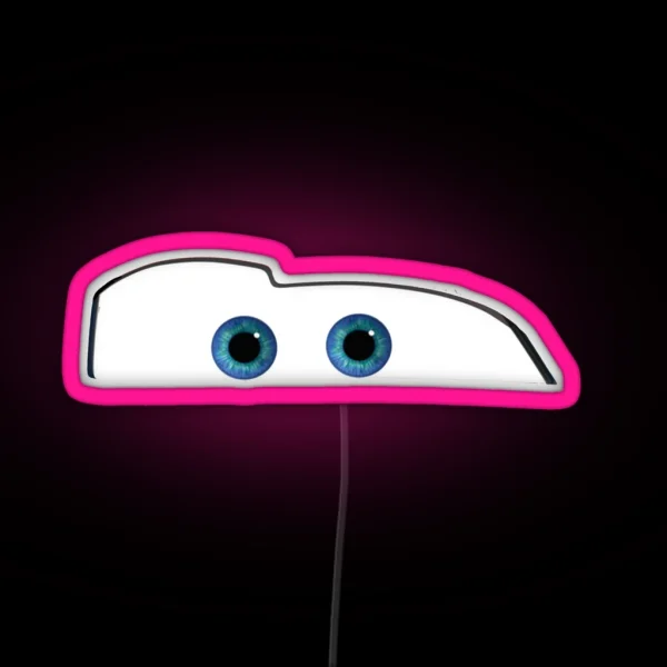 Lightning Mcqueen Eyes RGB Neon Sign