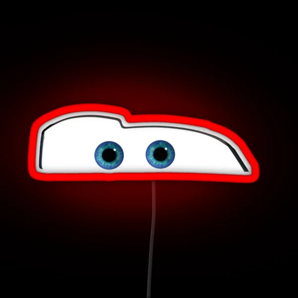 Lightning Mcqueen Eyes RGB Neon Sign