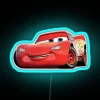 Lightning McQueen RGB Neon Sign Blue.
