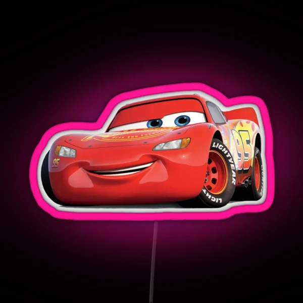 Lightning Mcqueen RGB Neon Sign