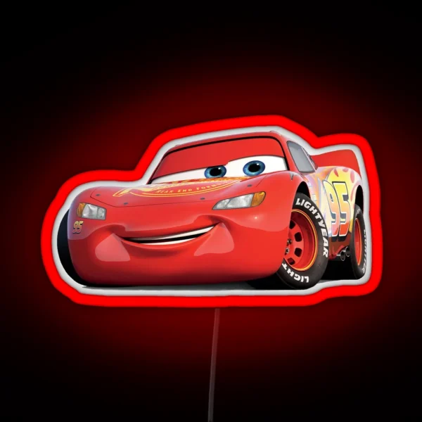 Lightning Mcqueen RGB Neon Sign