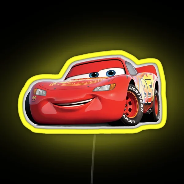 Lightning Mcqueen RGB Neon Sign
