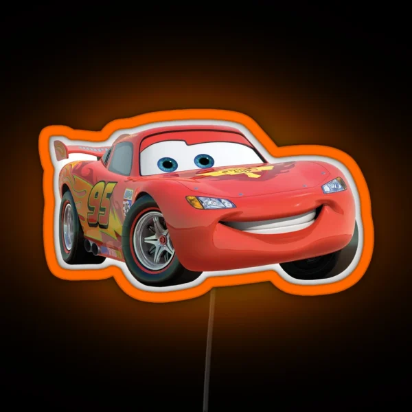 Lightning Mcqueen RGB Neon Sign