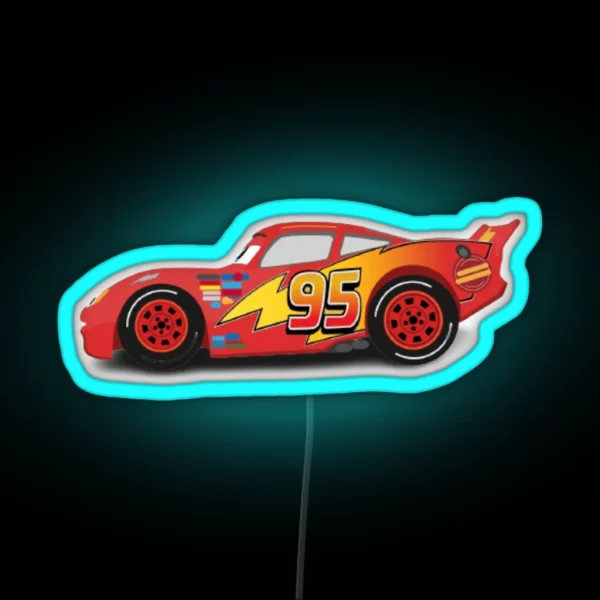 Lightning MCQUEEN RGB Neon Sign