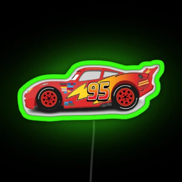 Lightning MCQUEEN RGB Neon Sign