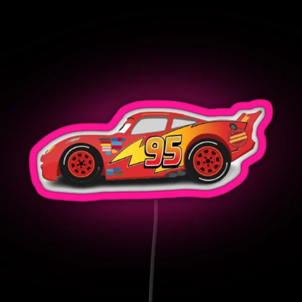 Lightning MCQUEEN RGB Neon Sign