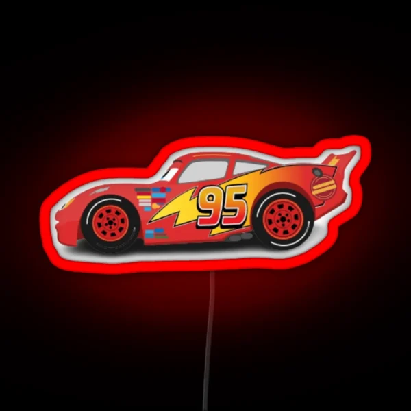 Lightning MCQUEEN RGB Neon Sign