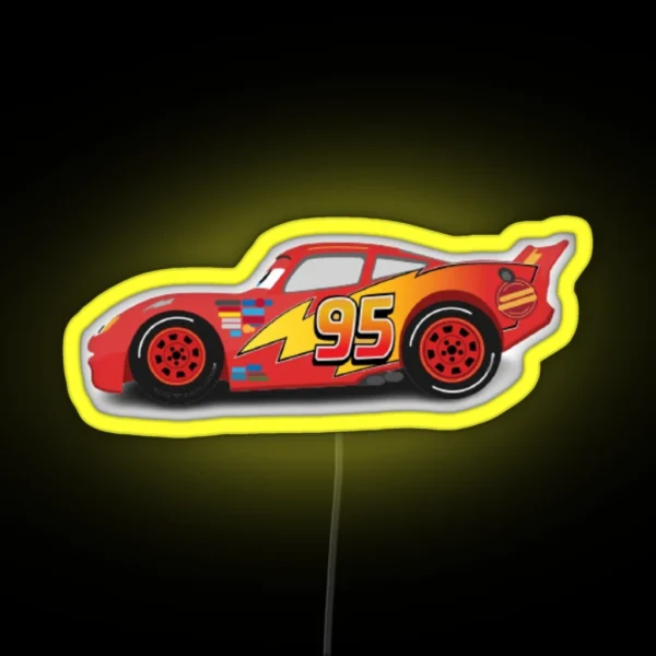 Lightning MCQUEEN RGB Neon Sign