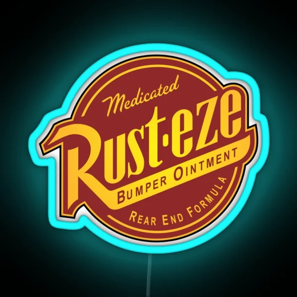 Lightning Mcqueen Rust Eze Led RGB Neon Sign