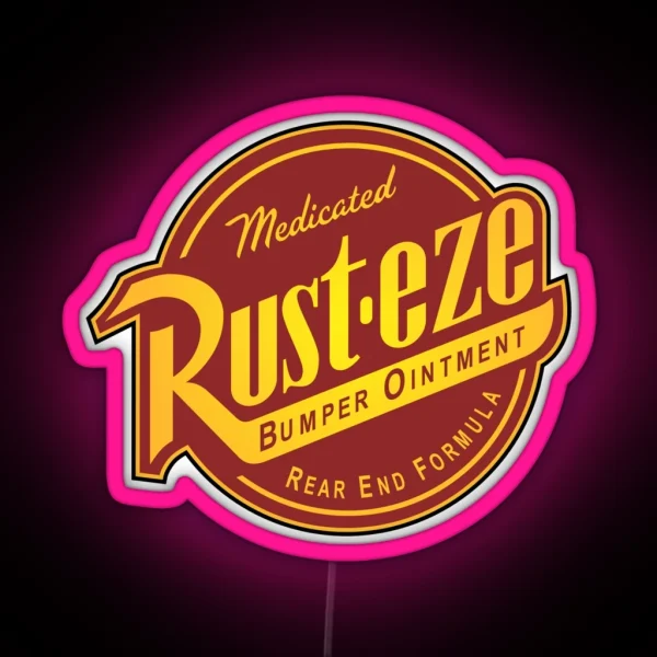 Lightning Mcqueen Rust Eze Led RGB Neon Sign
