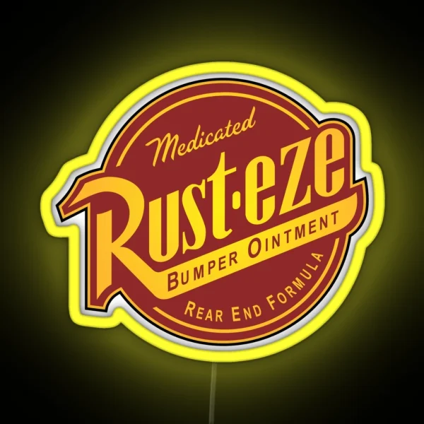 Lightning Mcqueen Rust Eze Led RGB Neon Sign
