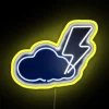 RGB Neon Sign Displaying Lightning in Vibrant Yellow