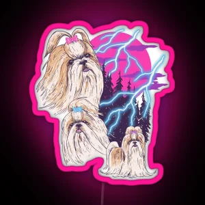 Lightning Shih Tzu RGB Neon Sign