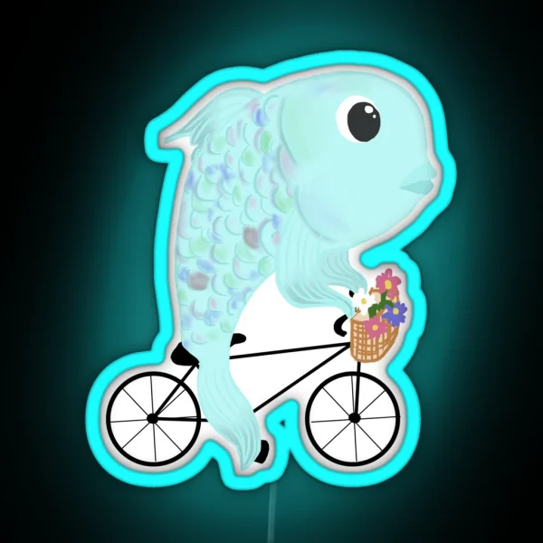 Like A Fish Needs A Bicycle RGB Neon Sign