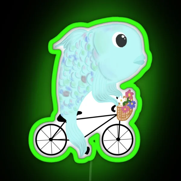 Like A Fish Needs A Bicycle RGB Neon Sign