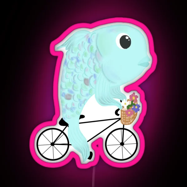 Like A Fish Needs A Bicycle RGB Neon Sign