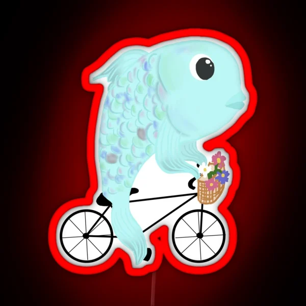 Like A Fish Needs A Bicycle RGB Neon Sign