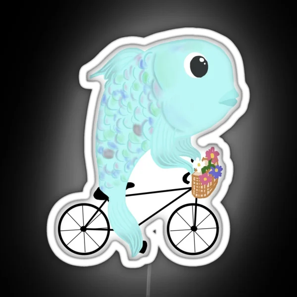 Like A Fish Needs A Bicycle RGB Neon Sign